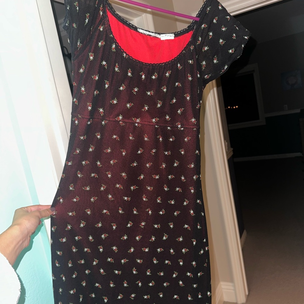 Floral Black Dress